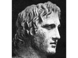 A sculptured portrayal of Alexander the Great.